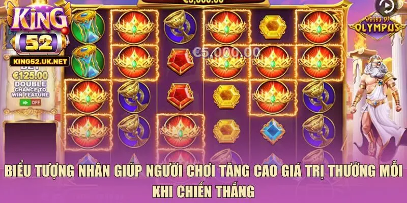 Biểu tượng nhân giúp người chơi tăng cao giá trị thưởng mỗi khi chiến thắng