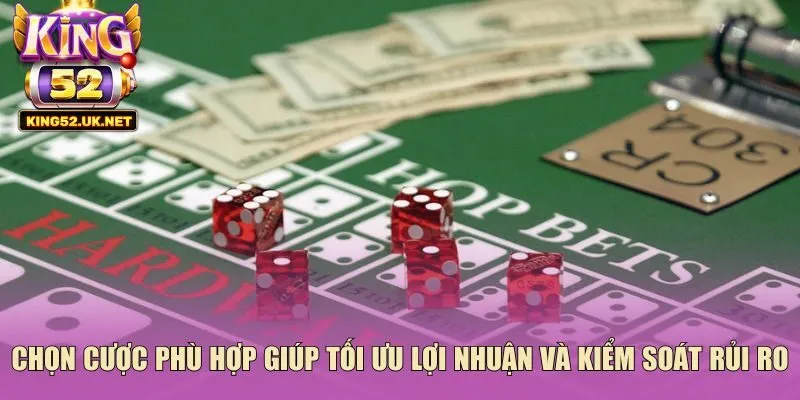 Chọn cược phù hợp giúp tối ưu lợi nhuận và kiểm soát rủi ro